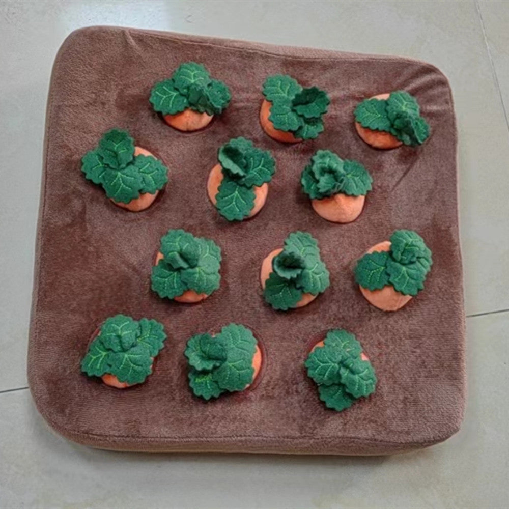 Carrot Plush Dog Toy – Interactive Vegetable Chew & Snuffle Mat for Dogs and Cats