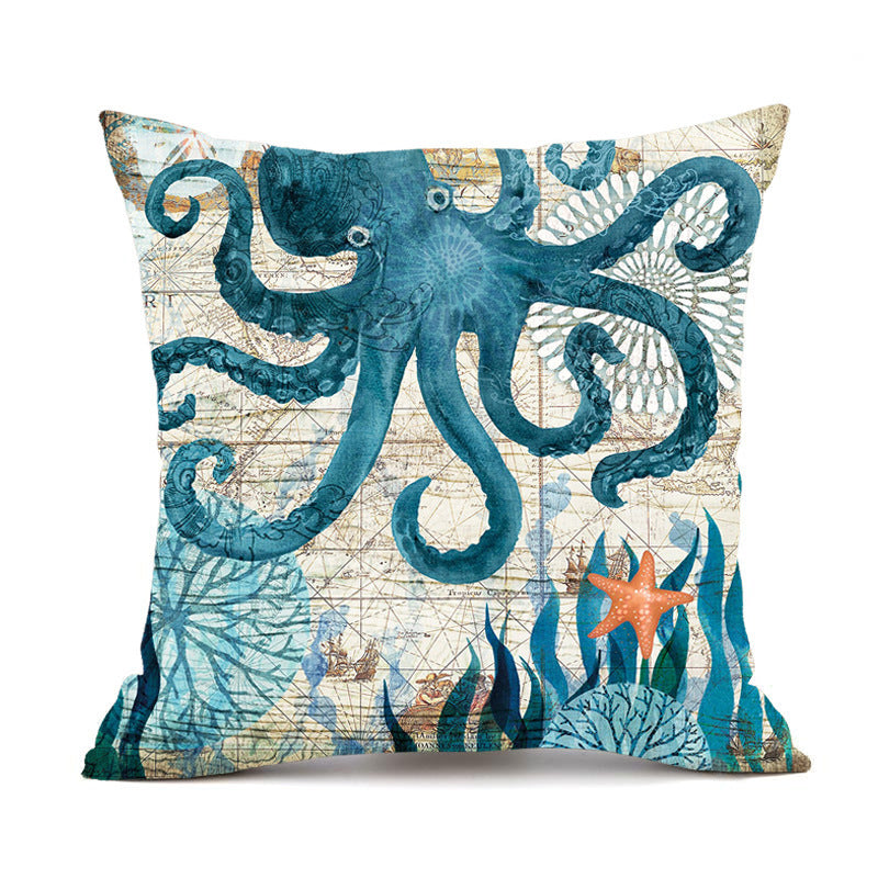 Sea Turtle Printed Cushion Covers – Decorative Throw Pillow Cases for Sofa & Home Décor