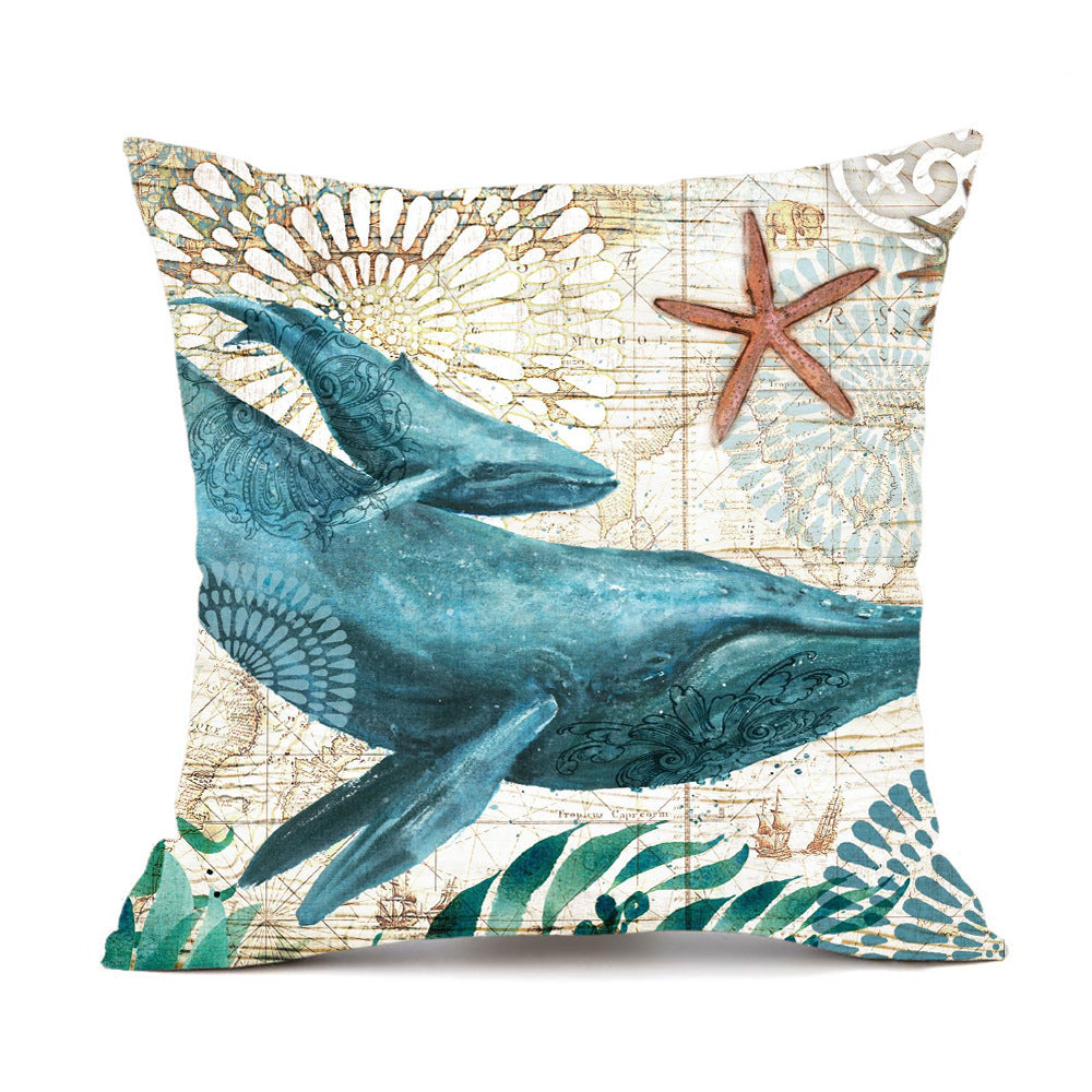 Sea Turtle Printed Cushion Covers – Decorative Throw Pillow Cases for Sofa & Home Décor