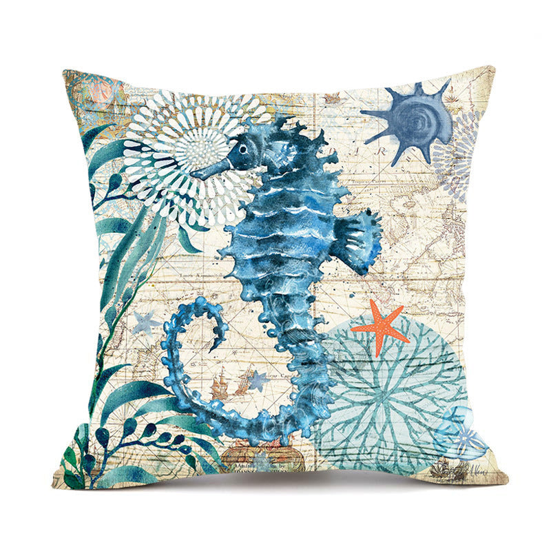 Sea Turtle Printed Cushion Covers – Decorative Throw Pillow Cases for Sofa & Home Décor