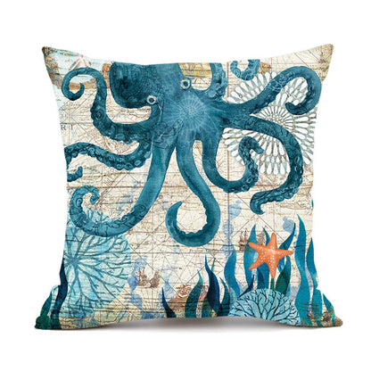 Sea Turtle Printed Cushion Covers – Decorative Throw Pillow Cases for Sofa & Home Décor